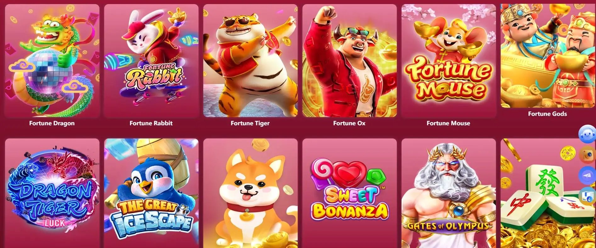 777 jollibee Slot Game section showing themed slot titles on mobile browser
